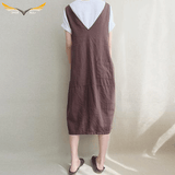 Vintage Brown Overall Dress