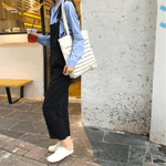 Womens Black Denim Overalls North America