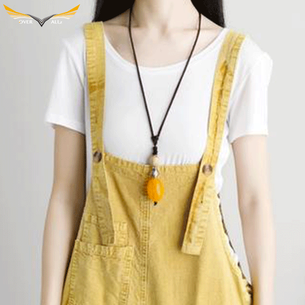 Women's Mustard Overalls